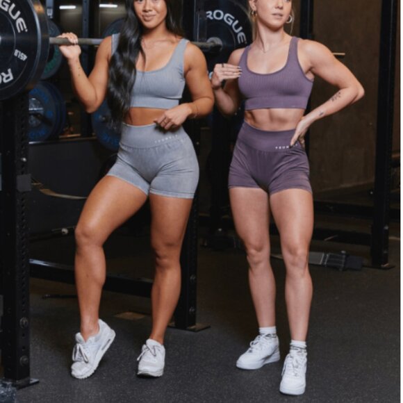 YoungLA - Scrunch Athletic Bike Shorts W111 | Size Medium | Gray Wash - Picture 9 of 10